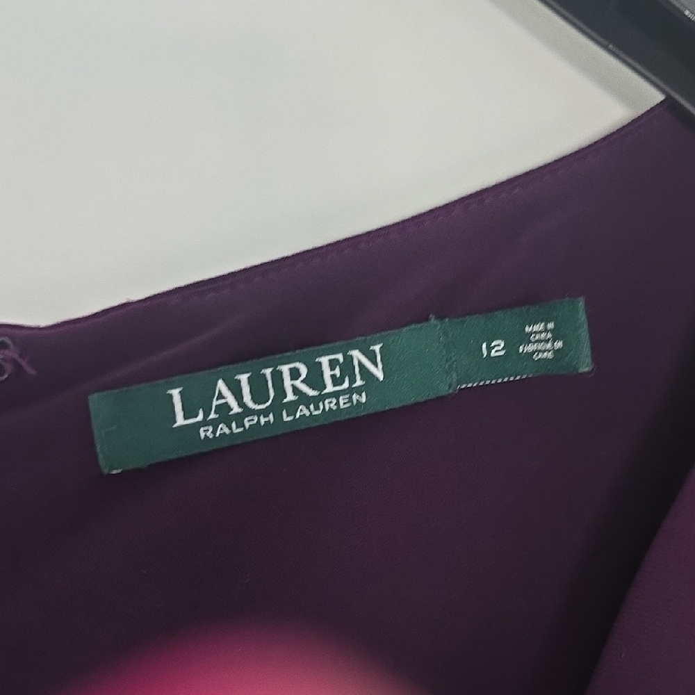 Ralph Lauren Deep Purple Long Sleeve Dress - Picture 2 of 4
